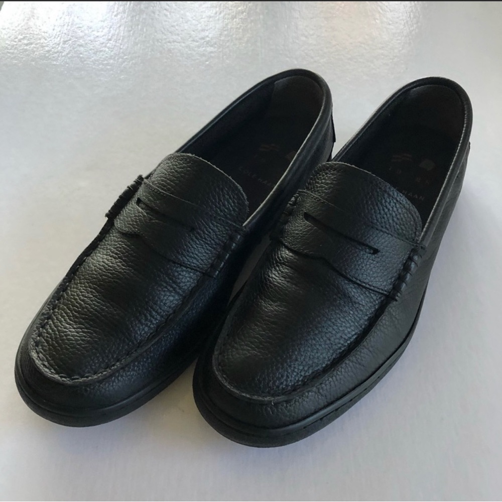 COLE HAAN Men’s Black Pebble Leather Loafer 9.5M